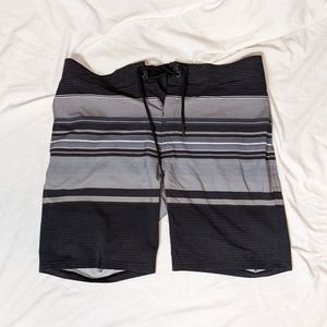 Black swim trunks